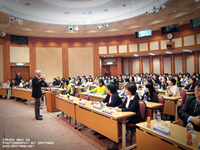 Anaheim University Graduate School of Education Dean Dr. David Nunan speaks to Hanyang Cyber University students about TESOL Learning Strategies