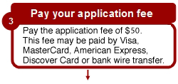 Pay your application fee